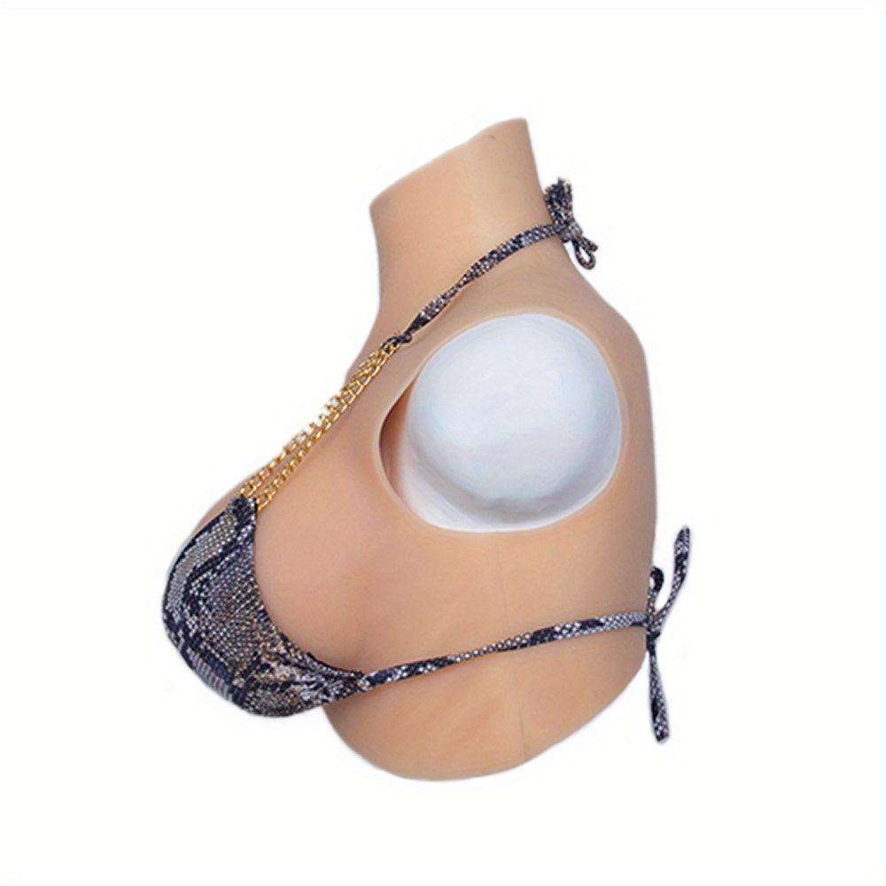 New Style Updated Artificial Clavicle and Ribs Silicone Comfortable Breast Form High Neck Style & Gel Filled Soft and Comfortable 200% Stretch for Crossdresser Cosplayer Trans Drag Queen Party C, D, E, G Cup
