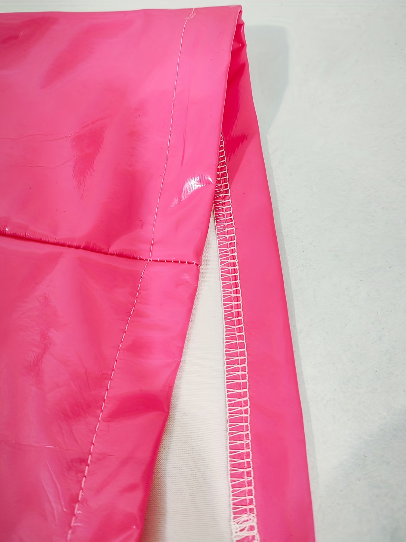 Women'S High-Waisted Black Faux Leather Mini Skirt - Stylish Solid Color, Zipper Detail, Perfect for Fall/Winter, Versatile for Casual or Formal Outfits, Casual Attire | Zipper Detail Skirt | Glossy Finish