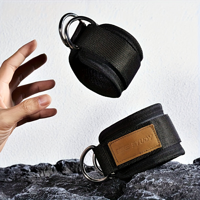 Adjustable Neoprene Wrist Cuffs with Padded Straps - Ergonomic Design for Cable Machines, Resistance Bands & Strength Training - Black Fitness Equipment for Home Gym, Pull-Ups, Dips & Lat Pulldowns - Durable & Comfortable Workout Accessories, Gym Accesso