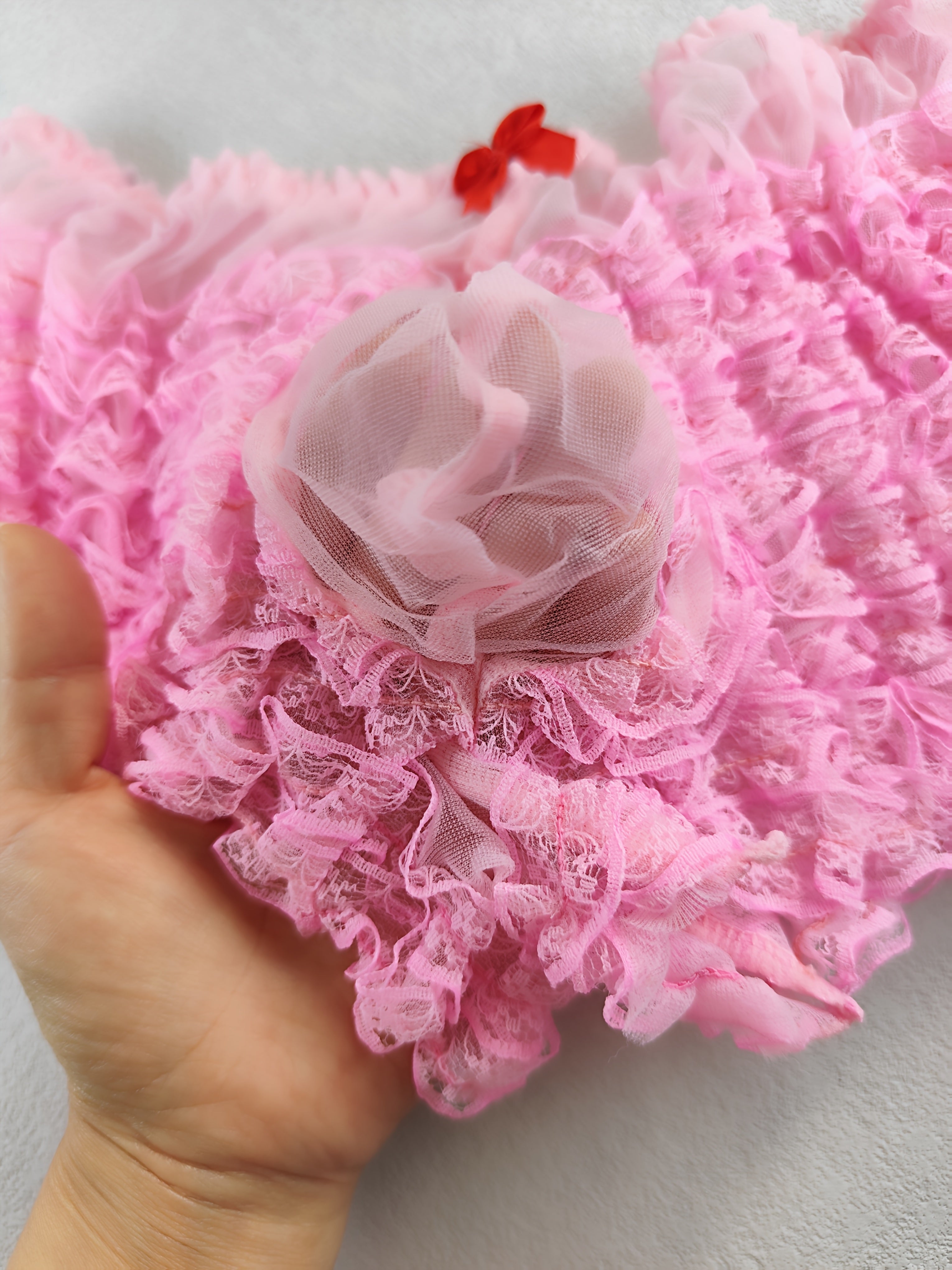 Men's Low-Rise Sheer Lace Underwear - Mesh Boxer Briefs with Contrast Lace Trim, Semi-Sheer Comfort Fit, Snug Slim Design in Pink & Black | Machine Washable Novelty Adult Apparel