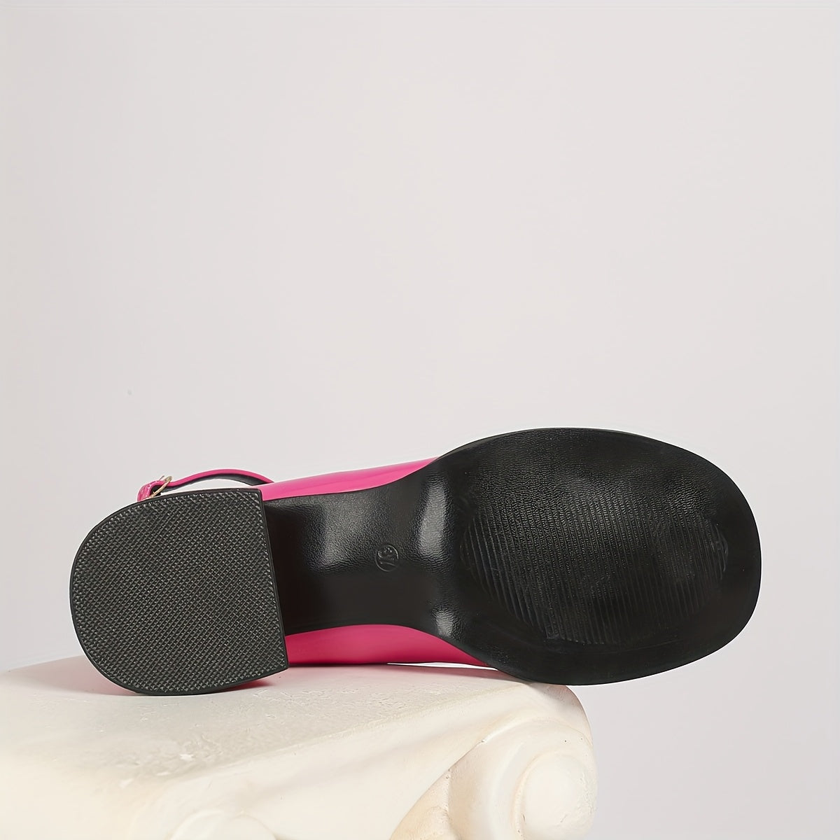 Women's Glossy Pink High Heels - Sexy Chunky Block Heels, Non-Slip TPU Sole, Synthetic Cover Shoes for Parties, Formal Events, Everyday - All-Season Elegant Footwear, Party Accessories, Durable Footbed, Evening Wear, Stylish Footwear, Comfortable Heel, F