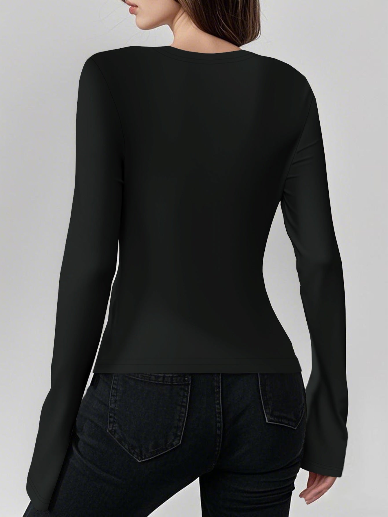 [Y2K Pride Rainbow Shirt] Y2K Pride Rainbow PROUD & SISSY Graphic Women's Long Sleeve Shirt - Black Geometric Pattern, Medium Stretch, Machine Washable, All-Season Casual LGBTQ+ Fashion Top, Comfortable Clothing, Round Neckline, Stretch Fabric